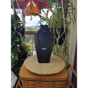 Red Mahogany Obsidian Turquoise Rondelles Hand Painted Natural Tibetan Stone